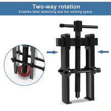 Herramienta extractora de rodamientos dedosmandíbulasdeacero al carbono, extractor de poleas de bomba ajustable, para Volante automotriz(6 pulgada) - Negro - Ver 4