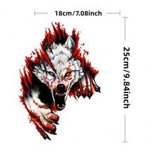 AD 1pc Funny Angry Wolves PVC Motorcycle Car Sticker Fashion Car Styling Stickers Decal Car Styling Decoration - Grey - View 7