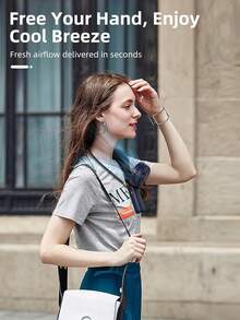 2026升级款手持小风扇，USB便携式数字显示，静音办公桌学生宿舍充电户外风扇，便携式手持风扇，电池供电风扇带LED显示屏，手持/颈挂/桌面三合一个人小风扇，90°可折叠桌面风扇带底座，5档速度睫毛扇化妆风扇女士专用