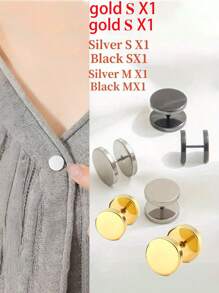 1/4 件简易螺旋领扣 - 可拆卸，适用于免缝收紧衣领、袖口、毛衣纽扣 - 时尚装饰纽扣配件