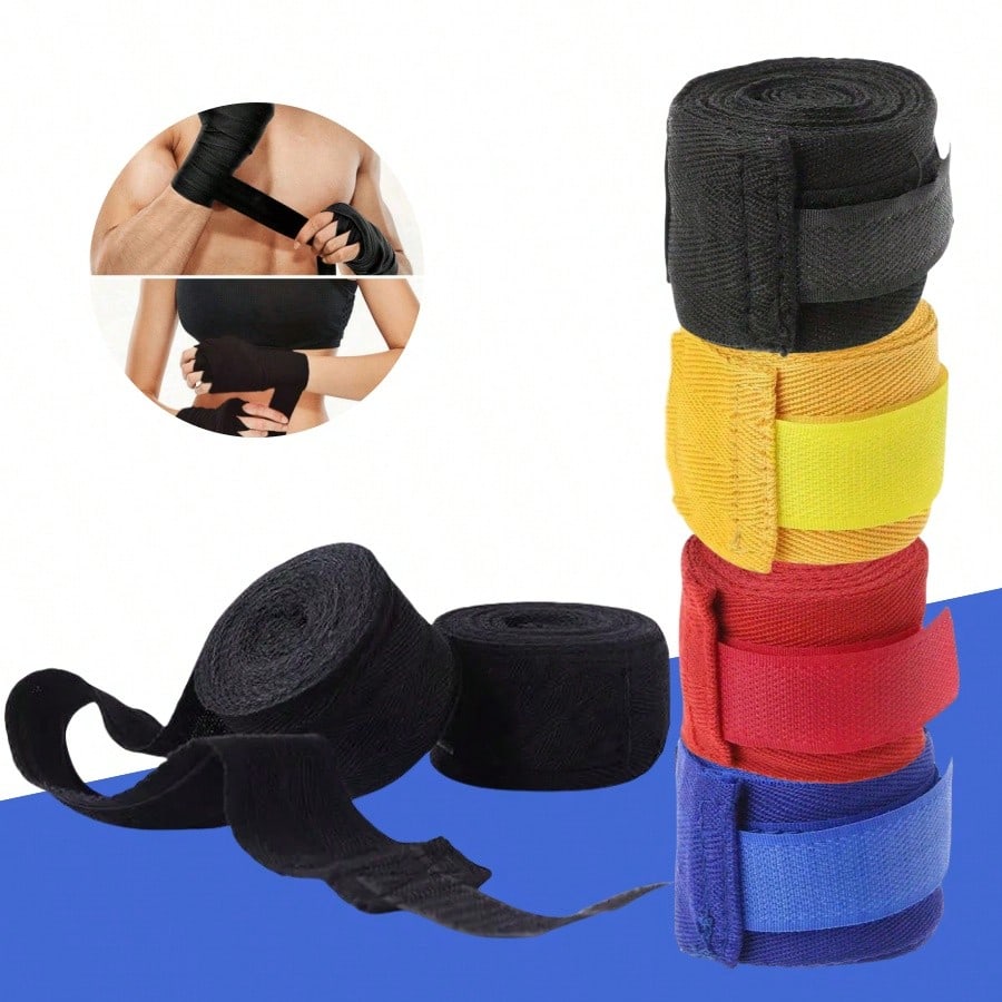 Par de vendas para boxeo de 98.4 pulgadas, vendas deportivas para hombres y mujeres, aptas para artes marciales, boxeo, MMA, taekwondo, muay thai