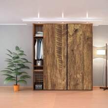 自粘橡木纹理 PVC 墙纸卷 - 逼真的木纹，耐油，防水，耐热，非常适合厨房橱柜、台面和墙面翻新，易于安装，墙纸翻新 | 无缝图案设计 | 耐油材料