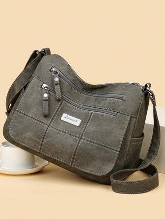 Women's Crossbody Bag For Middle-Aged And Elderly, New Fashion Single Shoulder Bag, Simple And Versatile, Large Capacity, Three-Dimensional Shape, Highquality Fabric, Soft And Delicate With Luster, Texture Hardware Logo, Suitable For Going To And From Work, Working, Commuting, And Shopping Out.