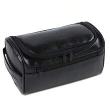 Fashion Pu Hanging Toiletry Travel Bag Large Capacity Reusable Dopp Kit Organizer Toiletry Travel Bag With Hanging Hook