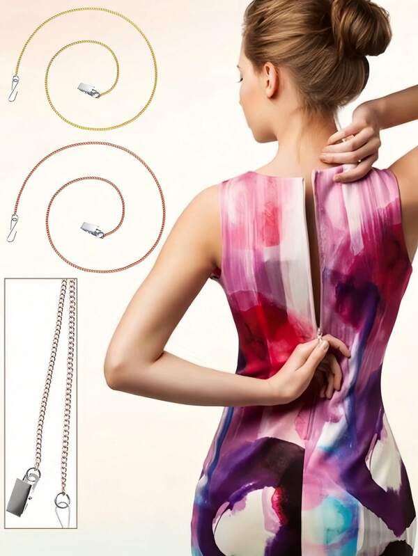 1/2 Stücke Reißverschluss-Zieherhaken aus Edelstahl, leicht zugängliche Reißverschluss-Hilfe für Kleidung, Mäntel, Taschen - für fast alle Reißverschlusstypen, Reißverschluss-Hilfe, schlanker Reißverschluss-Ziehring, langanhaltend Reißverschluss-Hilfe, Reißverschluss-Ziehring