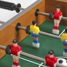 Mini Tischkicker aus Holz für Kinder und Familie mit 6 Spielerstangen und 2 Bällen – Perfektes Geschenk für Jungs - Braun - Übersicht 5