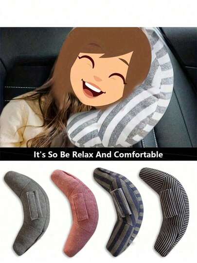 1pc Car Headrest Belt Pillow, Car Accessories Neck Pillow For Sleeping, Car Pillow