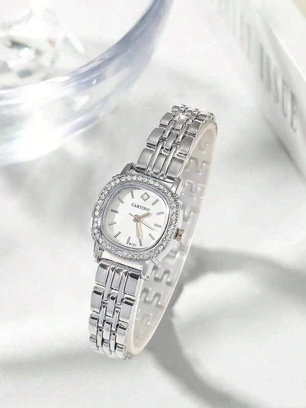 A Gorgeous Simple Rhinestone Fashion Watch For Women, Pointer Watch Hour, Suitable For Daily, Party, Birthday Gift, Back To School Season
