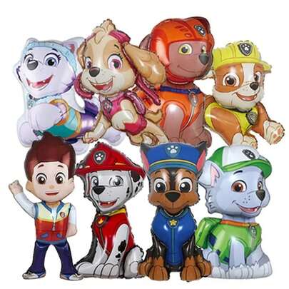  8pcs/4pcs Paw Patrol Dog Balloon Chase Sky Rubble Balloon Toy Aluminum Film Balloon Birthday Party Decoration,Perfect Party Birthday Decoration Surprise Gift