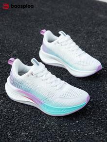 Giày chạy bộ nữ mùa xuân & hè với đế carbon, chất liệu lưới thoáng khí, chống trượt và chống mài mòn, thích hợp cho tập luyện hàng ngày, thi đấu và tập gym. Ưu đãi đặc biệt nhân Ngày của Mẹ. - Màu tím hoa cà - Xem 10