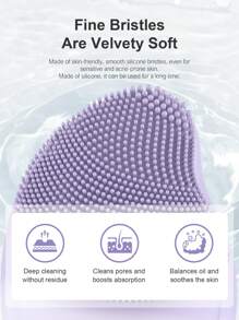 Facial Cleansing Brush Silicone Face Scrubber Rechargeable Face Wash Brush,  With Eye Protection, Electric Face Brush For Cleaning, Massaging