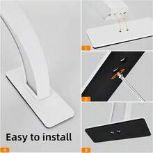 1 Peça Lâmpada de Unha Meia-Lua LED, 3 Efeitos de Cor e 10 Níveis de Brilho, Lâmpada de Unha Rosa/Branca Alimentada por USB - Adequada para Lâmpada de Unha de Quarto e Iluminação de Artesanato, Presente Perfeito para Iniciantes e Profissionais