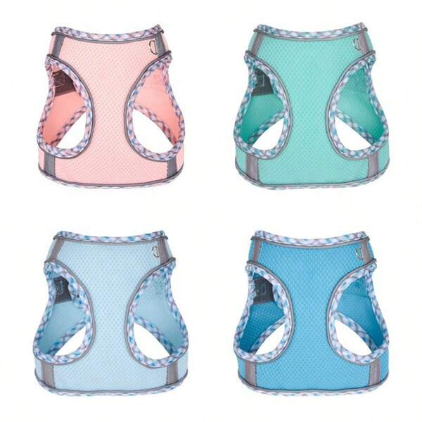 Pet Vest Harness Set, Cat & Small Dog Anti-Escape Breathable Reflective Chest Strap Leash Set