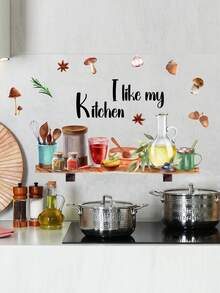 One Piece Home Decorations Kitchen Decoration, Self-Adhesive Wall Sticker, Wall Art, Suitable For Kitchen, Bedroom And Living Room Decoration, Stickers, Wall Decal, Vinyl Decal For Home Decorations, Spring Decoration Items Refresh Your Home, Rama Decoration Stickers Gifts Birthday Graduation - Multicolor - View 8