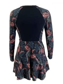 Women's Printed Beach Swimsuit Skirt And Shorts Set - màu đen - Xem 9