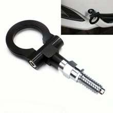 1件汽车改装前保险杠拖车钩欧式通用拖车钩汽车后前拖车仿真赛车环车辆牵引钩。