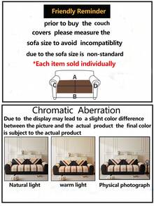 1 件毛绒温暖沙发垫套，现代简约防滑厚沙发座垫，防尘可洗沙发套，棕色柔软时尚，宠物友好型保护套，适合 L 型沙发、卧室、办公室、客厅 - 棕色 - 查看 12