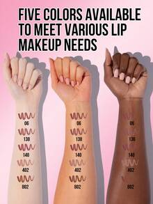 MISSLYN Silky Lip Liner Pencil, Lip Liner, Smooth Application, Long-Lasting Color, Precise Outlining, Smudge-Proof, One-Stroke Application, Silky Smooth, Lip Makeup, 3D Effect, Wooden Pencil Design, Classic Pencil Shape - #06 - Xem 7