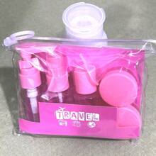 Set de 8 botellas cosméticas de viaje, kit organizador de maquillaje portátil, bolsas de plástico EVA