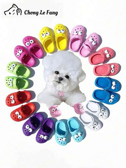 2 món đồ trang trí dép dễ thương cho thú cưng, phụ kiện hình chó/mèo ngộ nghĩnh, có thể dùng làm phụ kiện dép, đồ chơi, đạo cụ chụp ảnh.