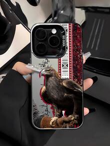 凶猛动物防震单件装红色条纹老鹰图案哑光防摔保护相机手机壳防水防刮生日礼物，国际版，非国内版 - 彩色 - 查看 5