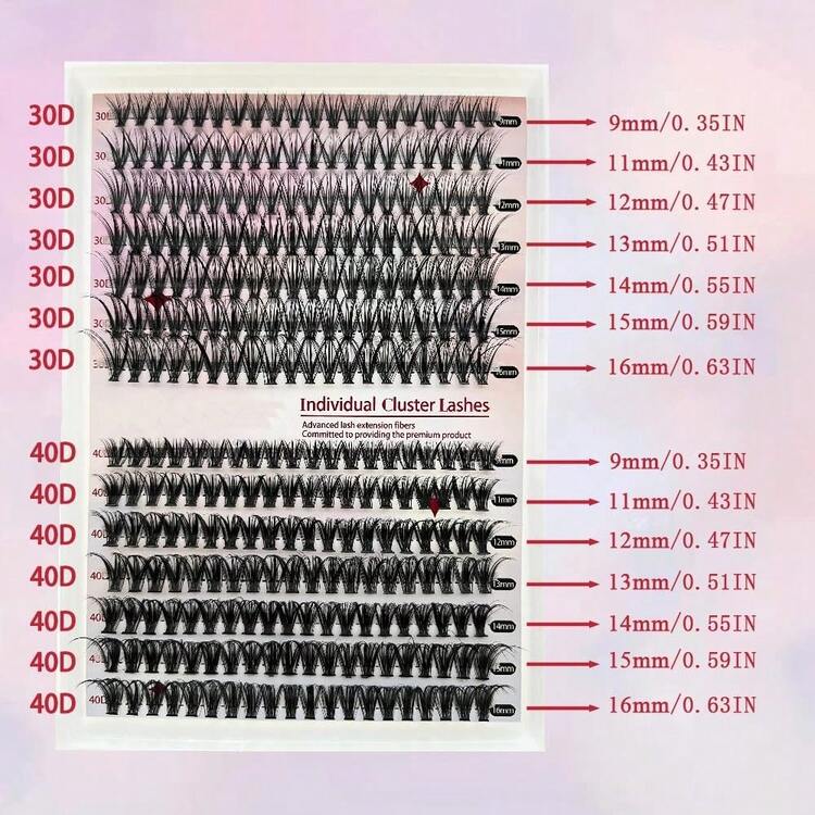 Kit de Extensiones de Pestañas, 30D 40D Mixtas, con Adhesivo de Fijación Fuerte y Función de Sellado, Incluye 280 Pestañas Individuales y Pinzas - 1 - Añade 5