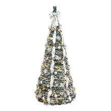 Pop-Up Artificial Christmas Tree, Includes Two Sizes (6ft/7ft), Equipped With UL Light String, Pine Cones And Christmas Balls, Easy To Install Folding Design Plastic Base,, Suitable For Office, Home,Christmas Party Decoration