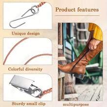 1/2Pcs Stainless Steel Zipper Puller With Hook, Easy-Access Zipper Aid For Clothing, Coats, Bags - Almost All Zipper Types, Zipper Assistance, Sleek Zipper Pull, Durable Zipper Aid, Zipper Pulls