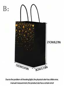 10/5pcs Graduation Theme Paper Bags, White Kraft Paper Bags, Birthday Party Gift Bags, Shopping Jewelry Handbags, Graduation Congratulations Gift Bags, Party Gift Packs, Craft Handbags, Candy Paper Bags, Party Gift Decorations, Party Supplies - Multicolor - View 3