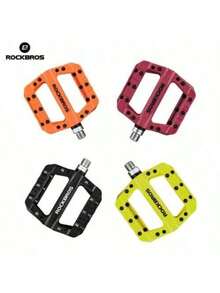 ROCKBROS MTB Pedals: Lightweight Nylon Fiber Anti-Slip Platform Pedals For Mountain Bike BMX 9/16 Durable Cycling Pedals - Multicolor - View 1