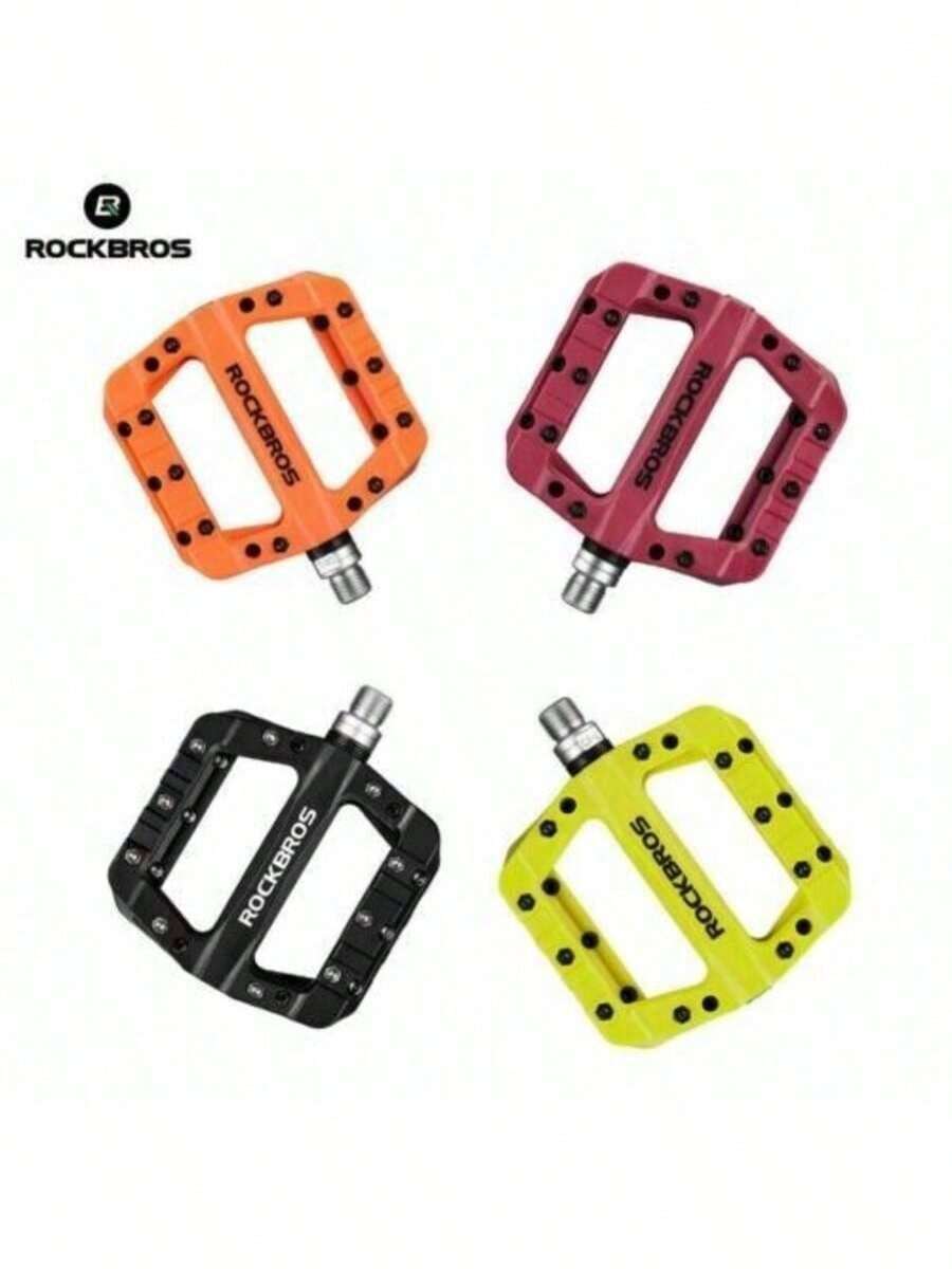 ROCKBROS MTB Pedals: Lightweight Nylon Fiber Anti-Slip Platform Pedals For Mountain Bike BMX 9/16 Durable Cycling Pedals - Multicolor - View 1