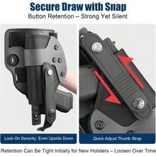 Gun Flower Universal Drop Leg Holster For  17 19 22 23 26 Gen3-5, Taurus G2C G3C G3 XL, Beretta 92FS PX4 APX, M&P 9MM Compact, Canik TP9 SF Elite, CZ P07 P09 P10C, Adjustable Thigh Platform – No Optic/Laser - default - View 5