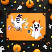 12/18/24/30pcs Halloween Kids Stickers, Can Create Various Halloween Character Expressions, Suitable For Halloween Kids Party, Crafts, Game Activities, Etc. - Multicolor - View 4