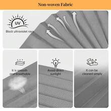3pcs/Set, Multi-Color & Size Options, Minimalist Pleated Curtain, Clever Semi-Sheer Breathable No-Drill Easy Installation, Pull-Up Design, Customizable Fit For All Rooms, Adds Elegant Vibe To Space - Multicolor - View 5
