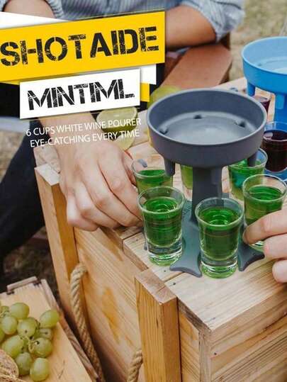 Shot Glass Dispenser And Holder, Wine Dispenser Drink Dispensing Creative Wine Funnel, Suitable For Wine And Beer, Drink Holder, Party Decoration Supplies, Holiday Decoration Supplies (Cups Not Included), Halloween And Christmas Party Supplies