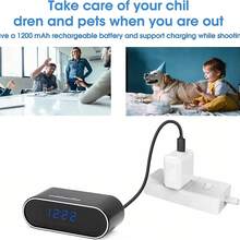 2-In-1 Miniature Camera, Mini Wireless Alarm Clock Camera, 120° 1080P HD Miniature Camera, Loop Recording, Supports Remote Motion Detection And Night Vision Functions As Well As Remote Monitoring. (Equipped With A 32 GB Or 16 GB Memory Card) - Video Recorder + 32 Memory Cards - View 7