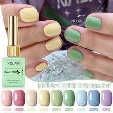 XEIJAYI 9 Pcs 15ml New Popular Macaroon Color Set Nail Gel Polish Semi Permanent Nail Art Soaking UV LED Nail Salon DIY Nail Salon Gel For Spring And Summer - 彩色 - 查看 3