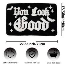 Halloween Rug Your Look Good Gothic Bathroom Shower Rug Halloween Bath Mat Spooky Bathroom Shower Mat Floor Doormats Rugs For Tub Home Living Room - Black - View 6