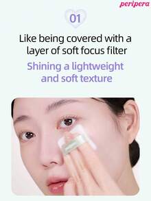 Peripera K-Beauty FILTER FIT 柔霧粉餅，壓粉式臉部定妝粉，輕盈遮瑕，質地平滑，控油亮膚，韓系妝容 - #02 Blur Lavendar - 查看 3