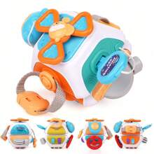 Baby Busy Board Cube Montessori Sensory Toys For Toddler Educational Learning Activities Travel Toy Lock Box Fine Motor Skill( Random Color In Accessories ),Baby Play Gym,Sensory Toddler,Toys For Baby