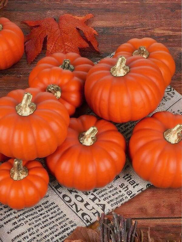 6pcs/3pcs-8cm/3.15inArtificial Pumpkins, Harvest Realistic Pumpkins, Fake Foam Pumpkins Are Suitable For Autumn, Halloween Family Parties, Thanksgiving Parties, Holiday Decorations, White, Artificial Pumpkins, Small White Pumpkins, Foam Pumpkin Decorations