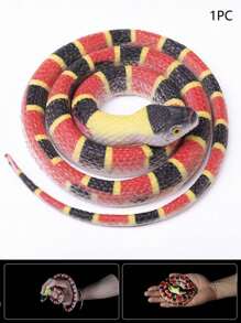 Realistic Soft Rubber Snake Toy, Vivid Patterned Python Texture, Scary Animal Snake Prop, Tongue Out Cobra, Novelty Party Gag Snake Model, Small Gift,Snake,Novelty Gifts,Toys,Snake Stuff,Novelty Gifts Funny,Rubber