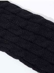 زوج من جوارب الساق الكابلية المحبوكة للنساء للخريف/الشتاء، جوارب دافئة محبوكة بسيطة للخروجات اليومية، جوارب ساق متوسطة الطول للأزياء في عيد الهالوين، Y2k