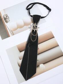 1 件女士优雅 DIY 仿珍珠锚配饰，手工领带时尚百搭，适合日常外出和派对搭配 - E - 查看 3