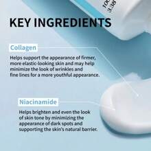 NIDAA Youthful Formula Ultimate Moisturizing Cream (100mL) / Collagen, Niacinamide, Centella Asiatica, Hyaluronic Acid / Wrinkles, Dark Spots, Skincare Hydrating Daily Moisturizer Moisture Hydrate, 3.38 Fl. Oz. 100ml - 白色 - 查看 6