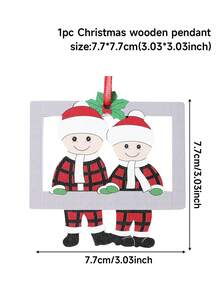 1 Pc Christmas Family Photo Frame Pendant,Christmas Tree Pendants, Xmas Gift Decorations, Christmas Wooden Pendant, Merry Christmas Decorations For Home 2025,Christmas Party Gifts,Happy New Year 2026 Gifts,Diy Christmas Tree Pendant,