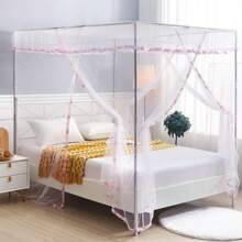 Canopy Bed Curtains Full - 4 Corner Canopy For Beds, Bed Canopy For Girls Adult, Bedroom Decor (Full Size, White),11376872