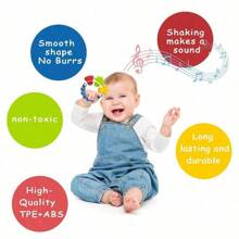 1 pezzo/2 pezzi Giocattoli a sonagli per mani di bambini: Sonagli vibranti tripli/Sonagli con manico per bambini da 0 a 3 anni