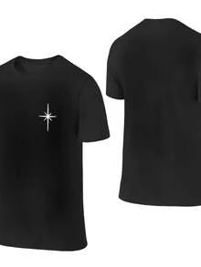 Summer Men's T Shirt Casual Round Neck Loose Tops Fashion Color Contrast Print T Shirt For Men Funny 3D Tee Street  Clothes - Black - View 2