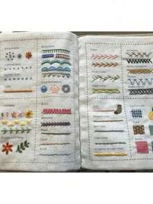 DIY刺绣指南、缝纫教程、缝纫入门指南，提升手工技能，适合初学者和刺绣爱好者，包含钩针编织、缝纫工具、钩针套装、缝纫套装和缝纫线。可作为礼物送给同学、朋友、老师，也可作为生日礼物、圣诞礼物。返校用品，大学宿舍必备，方便携带。 - 彩色 - 查看 5